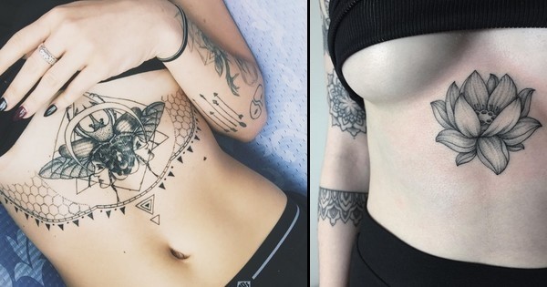 Le tatouage mandala féminin sous la poitrine : 38 photos pour découvrir le concept et les styles déjà utilisés !