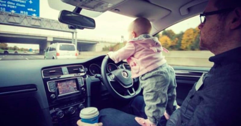 Pour attirer l'attention sur une cause importante, il « trolle » les donneurs de leçon en photoshoppant sa fille dans des situations dangereuses