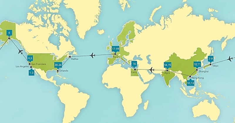 Disney propose un voyage de 24 jours autour du monde en avion privé à 105 000 € pour visiter ses 12 parcs  