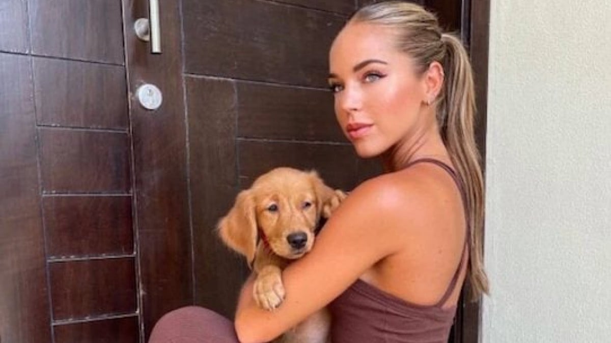 Maddy Burciaga et sa chienne
