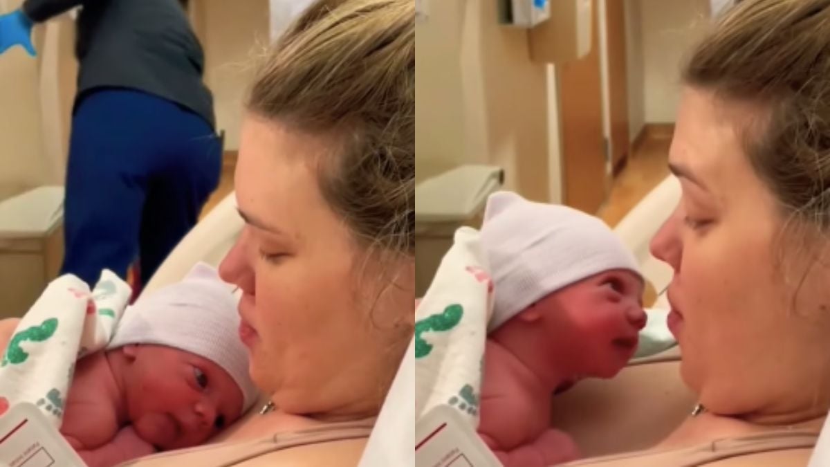 Cette vidéo d'un bébé, à peine né, qui lève la tête et regarde sa mère tendrement, fait fondre les internautes