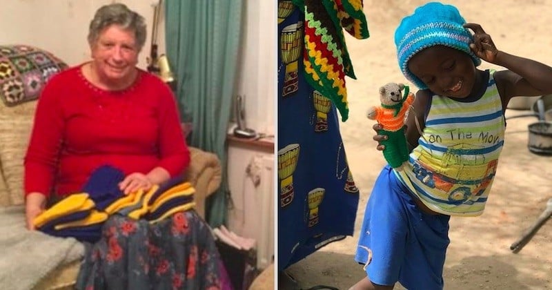 Cette Anglaise de 81 ans tricote des ours en peluche pour les enfants de Zambie