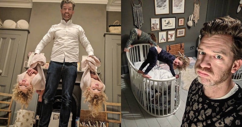 Sur Instagram, ce père de quatre filles partage son quotidien pas si facile que ça à travers des photos drôles et réalistes