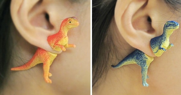 Vous allez craquer devant ces boucles d'oreilles en forme de dinosaures !