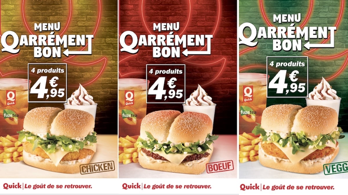 Quick propose un menu complet pour moins de 5 euros