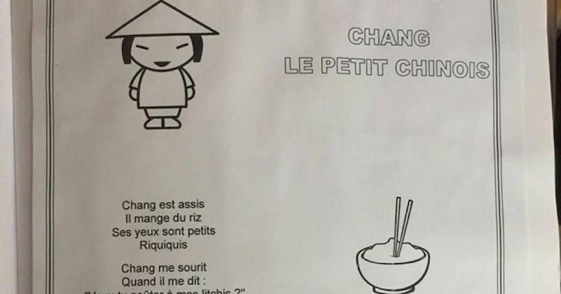 « Chang le petit chinois » : une comptine raciste distribuée dans une maternelle suscite la polémique