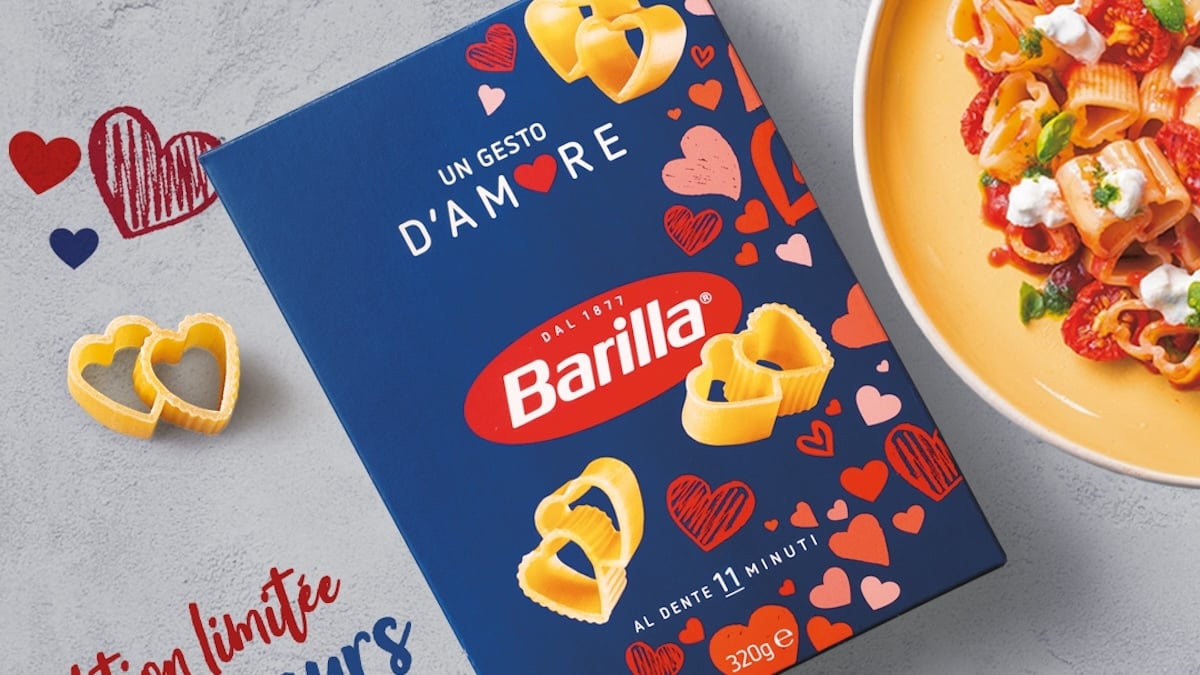 Barilla invite les amoureux à cuisiner des recettes gourmandes pour la Saint-Valentin avec ses pâtes en forme de coeur !