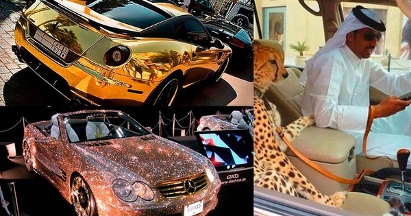 25 photos qui montrent l'absurdité de la richesse de Dubaï... Vous feriez bien un tour dans ma Lamborghini en or ?