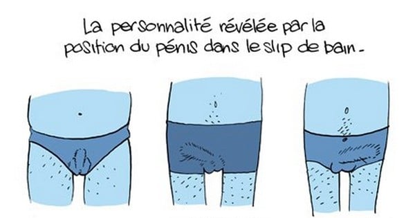 La forme de votre zizi dans votre maillot de bain est révélatrice de votre personnalité ! Trop drôle, tout simplement.