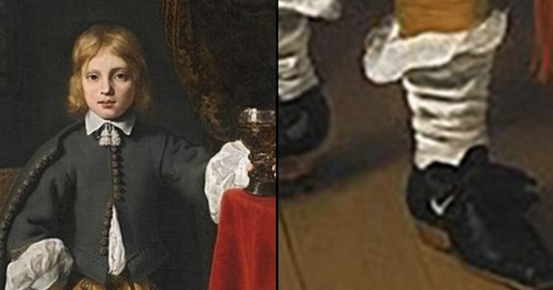Des chaussures Nike repérées sur ce tableau vieux de 400 ans, les visiteurs n'en reviennent pas