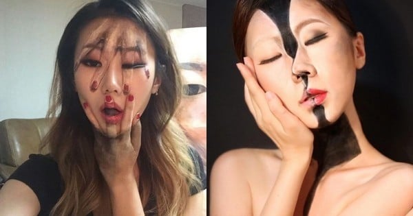 Cette étudiante aux Beaux-Arts réussit à faire des maquillages en illusions d'optique complètement dingues !