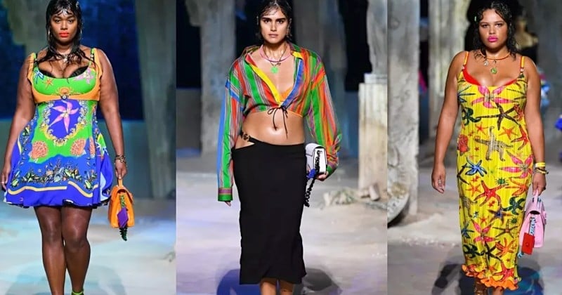 Pour son défilé milanais, Versace choisit des mannequins hors des gabarits habituels de la mode, et ça fait du bien