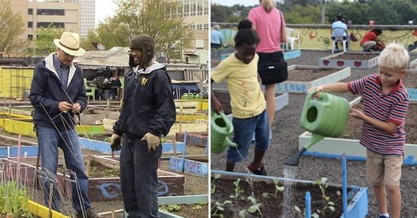 Offrir à des SDF l'opportunité de produire sa propre nourriture organique, c'est l'idée géniale de cette association caritative