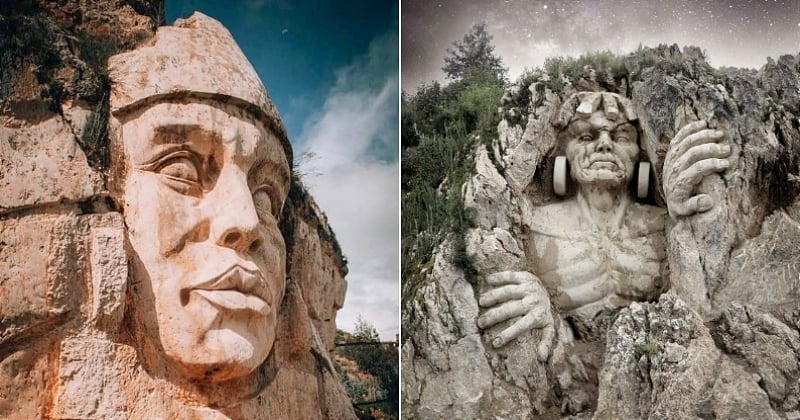 Au Pérou, ces immenses sculptures taillées à même la montagne sont magnifiques