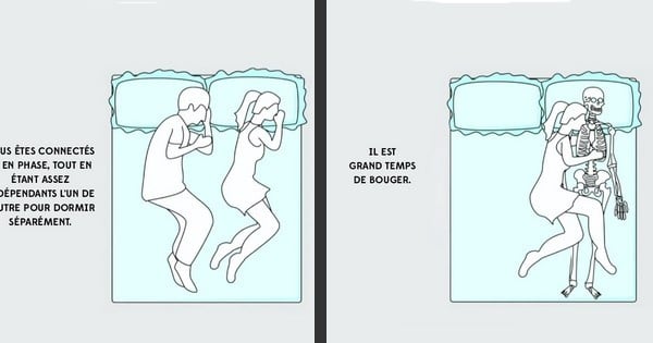 10 illustrations hilarantes qui décryptent votre position dans le lit. Vous allez être très surpris par ces résultats !
