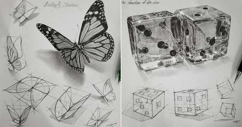 Grâce à ces illustrations étape par étape, cet artiste hors pair montre comment dessiner des objets très réalistes