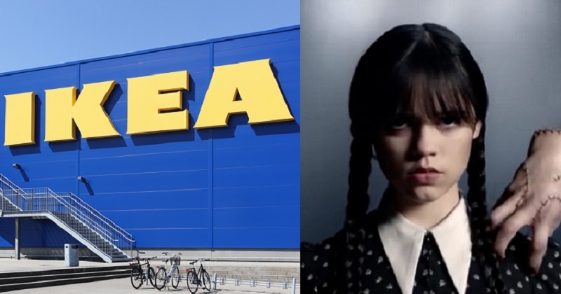 Ikea propose une collection de meubles noirs en référence à la série Mercredi, sur Netflix