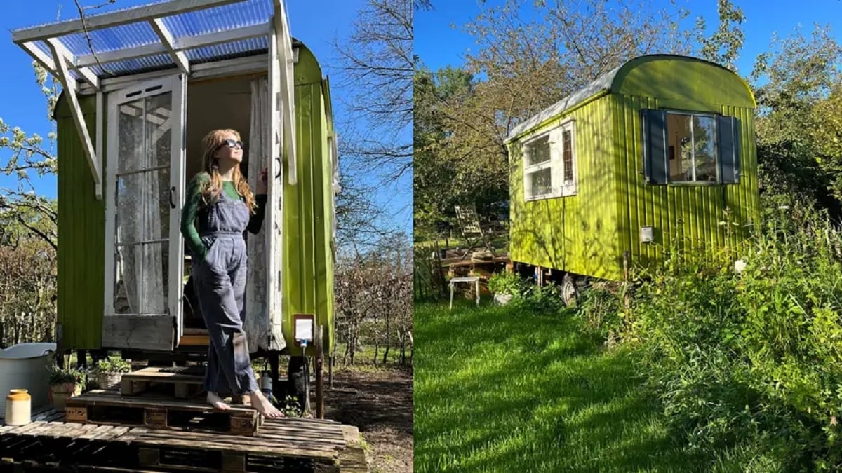 À 24 ans, elle plaque ses études et achète une tiny house pour une bouchée de pain afin de vivre dans le jardin de ses parents