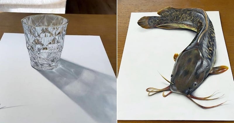 Cette artiste a le don de réaliser des dessins en 3D qui semblent sortir du papier