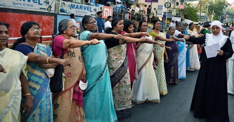 Une chaîne humaine de 620 km pour les femmes en Inde organisée contre le patriarcat