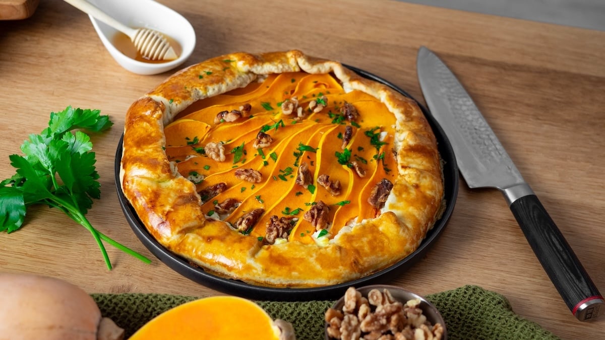 Cette tarte rustique au butternut, chèvre et miel est une pure gourmandise !