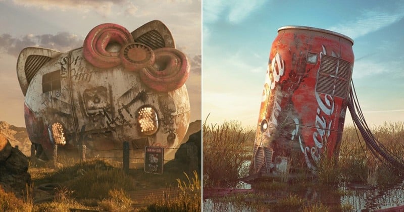 Un artiste réalise des dessins surréalistes représentant des icônes de notre pop culture dans un monde post-apocalyptique