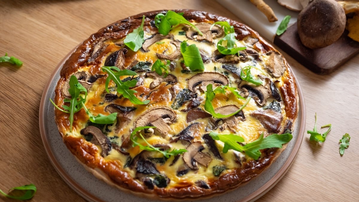 Cette quiche aux champignons et aux épinards est trop gourmande et inratable !