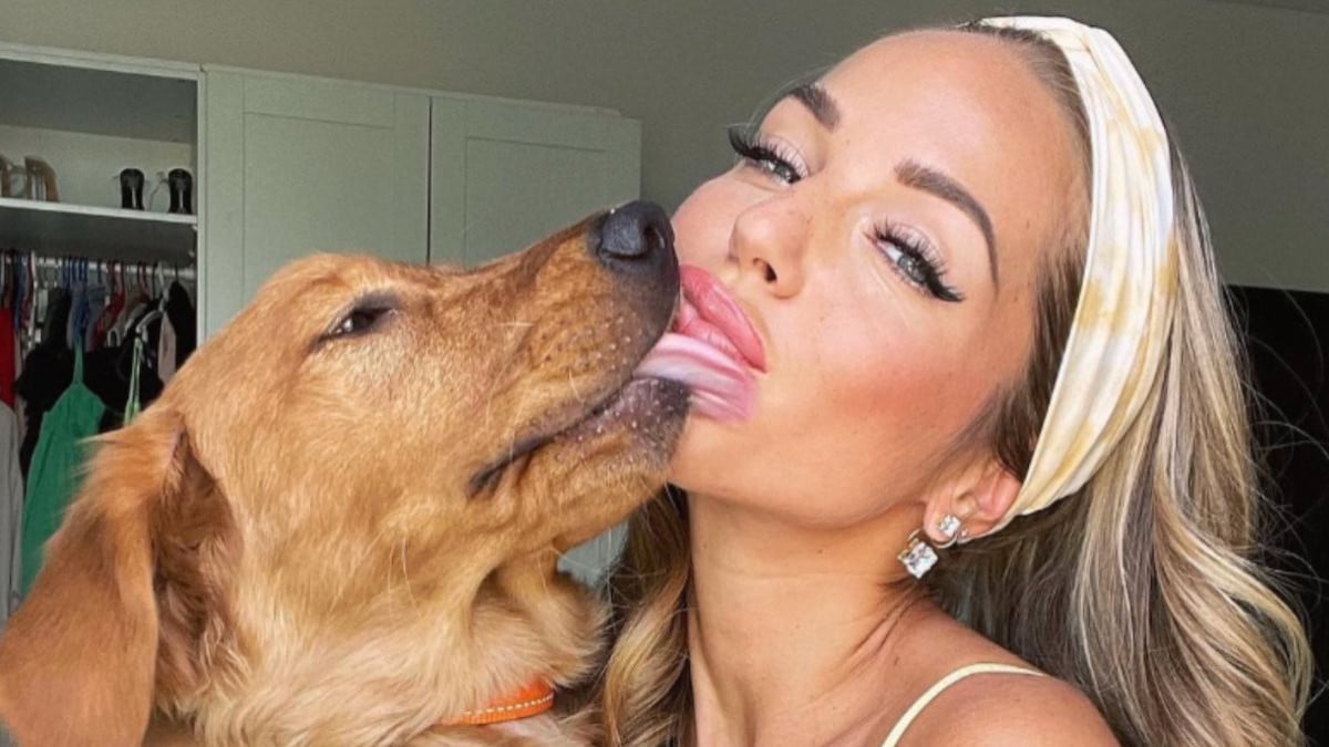 Maddy Burciaga et sa chienne Maya 