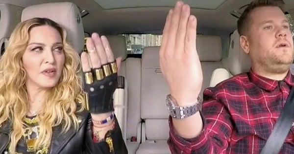 Madonna ne se contrôle plus dans le « Carpool Karaoke » de James Corden