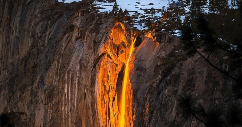 En Californie, cette « cascade de lave » émerveille les visiteurs du parc national de Yosemite