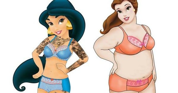 Une marque de lingerie a imaginé les princesses Disney avec plus de formes, et avouons-le, le résultat très agréable à regarder !