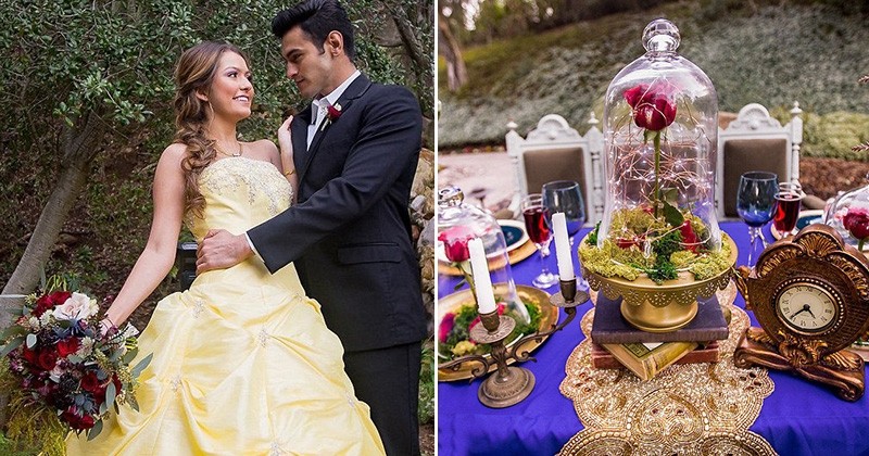 En panne d'inspiration pour votre mariage ? Faites comme ce couple, et unissez-vous... comme les héros de « La Belle et la Bête » !