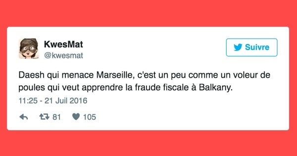 Quand Daesh menace Marseille, les Marseillais s'en moquent allègrement sur Twitter... 20 tweets hilarants qui montrent que la cité phocéenne n'a pas peur d'eux !