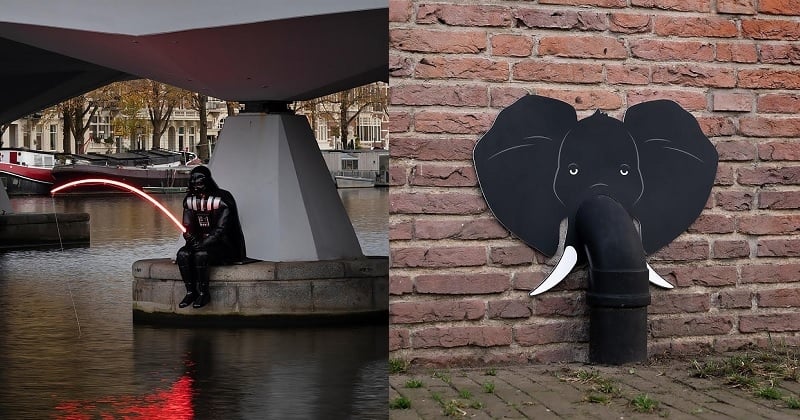 De Dark Vador à Ratatouille, ce street artist revisite la ville avec des créations insolites