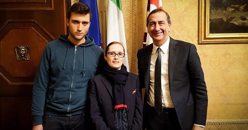 Lorenzo, 18 ans, a sauvé la vie d'un bébé tombé sur les rails du métro à Milan 