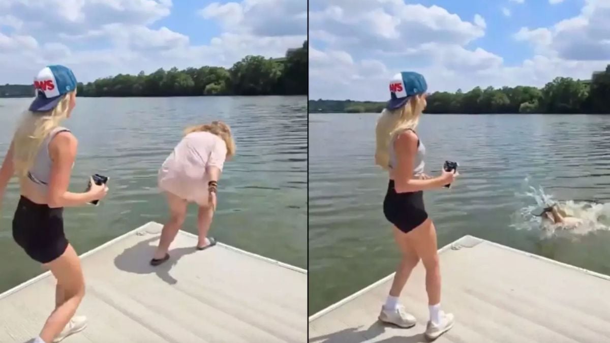 Cette influenceuse donne 15 euros à une personne qui ne sait pas nager pour sauter dans un lac et part en riant alors qu'elle appelle à l'aide