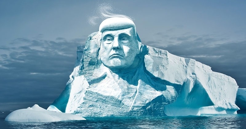 Sculpter le visage de Donald Trump dans un iceberg en Arctique, le projet fou et génial d'une ONG pour lui prouver que le réchauffement climatique existe