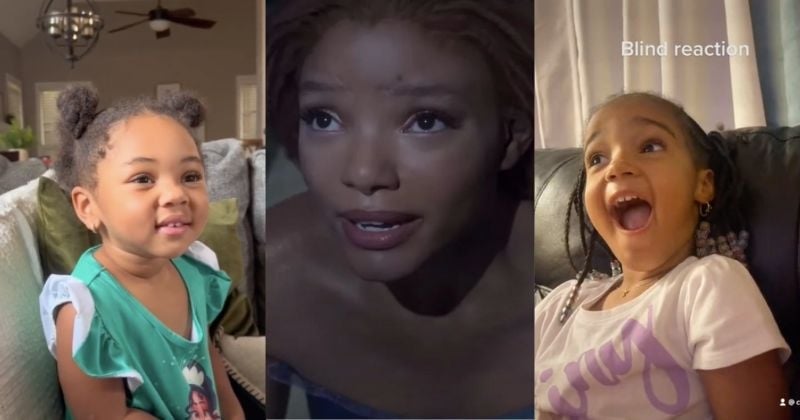 La réaction de ces petites filles noires, qui n'en reviennent pas de voir que la nouvelle Petite Sirène leur ressemble, est touchante