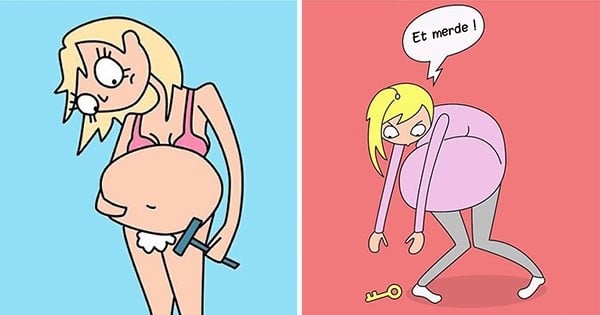 Une illustratrice évoque le quotidien des femmes enceintes ! C’est vraiment drôle et réaliste !