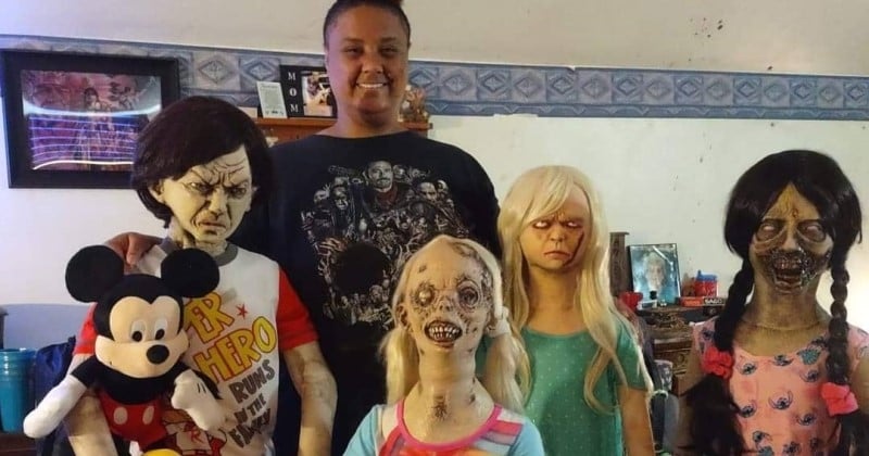 Cette jeune femme épouse une poupée zombie et fonde sa « famille de rêve »