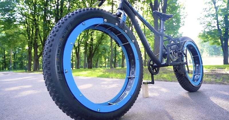 Cet ingénieur a créé un étonnant vélo sans moyeu et sans rayon sur ses roues