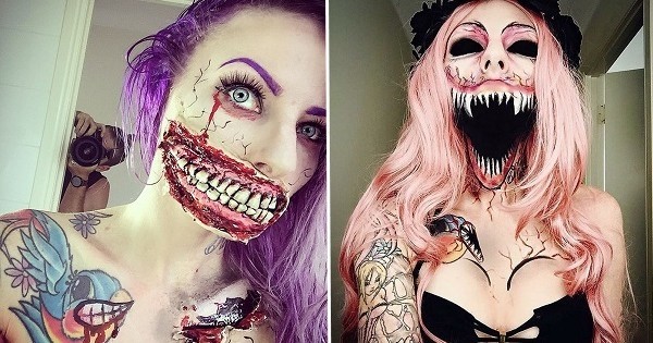 Elle présente ses maquillages les plus terrifiants pour Halloween... Ça donne la chair de poule !