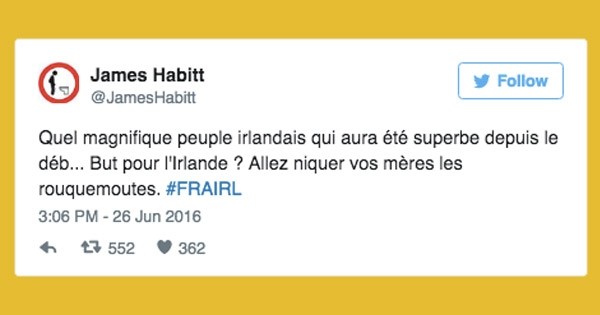 37 tweets parmi les plus drôles du match France-Irlande... Maintenant qu'on est qualifiés, on peut en rire !