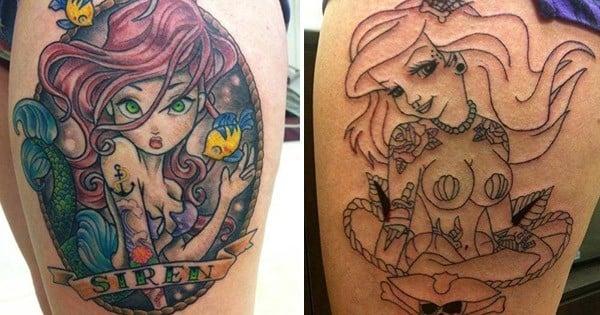 Voici 25 tatouages Disney (presque) déconseillés au moins de 18 ans... Le 9 va beaucoup trop loin, non ?!