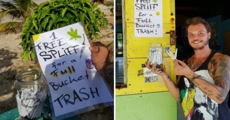Pour préserver les plages jamaïcaines, cet hôtelier offre un joint de weed à chaque touriste qui lui amène un seau de déchets !