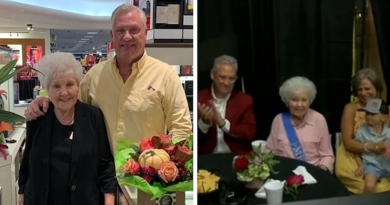 À 90 ans, elle reçoit la plus belle de surprises pour son départ à la retraite, après avoir travaillé 74 ans dans le même magasin