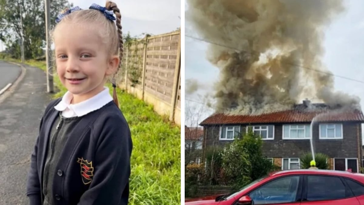 À seulement 6 ans, cette fillette héroïque s'est précipitée dans sa maison en feu pour sauver sa famille