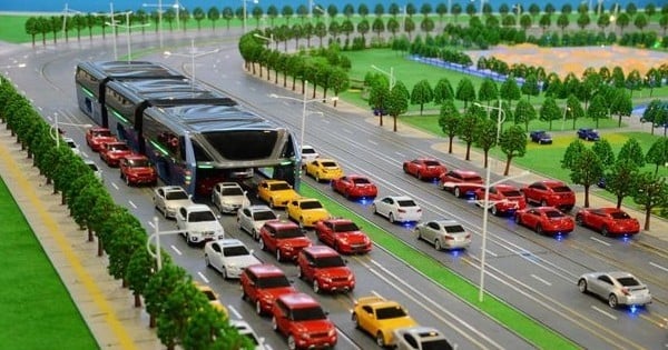 La Chine invente le bus qui survole les embouteillages : tout simplement, génial !