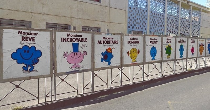 À Montpellier, ce street-artist remplace les affiches des élections présidentielles par des personnages de Monsieur Madame