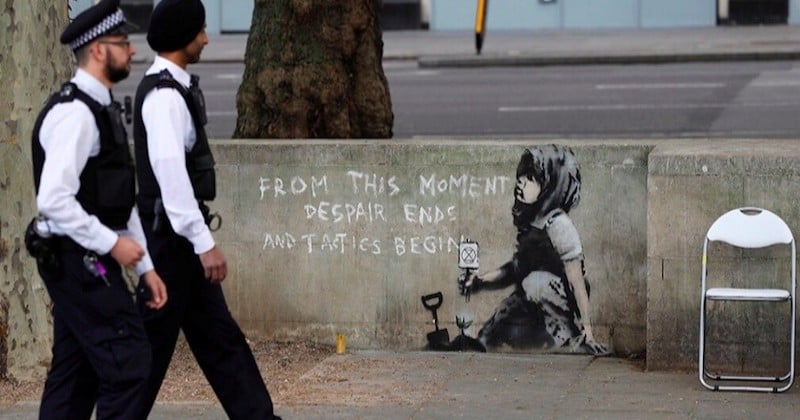Londres : une nouvelle oeuvre de street-art attribuée à Banksy